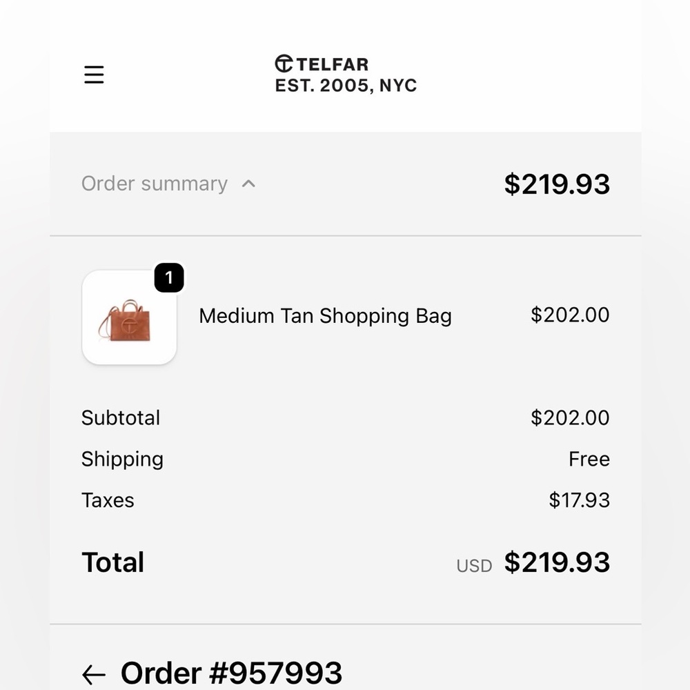 Telfar Tan Tote Bag Medium - Picture 11 of 11